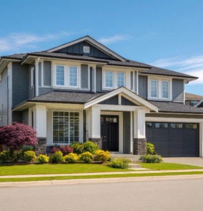 modern two story house exterior residential construction project Super Hero Build Los Angeles custom home builders